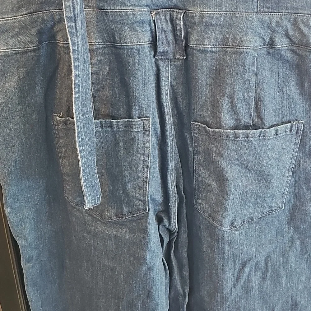 Denim Jumpsuit with Belt - So Stylish by Rachel Roy - Picture 5 of 6